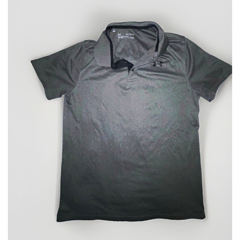 Under Armour HeatGear youth Gray Loose Fit Short Sleeve Polo Shirt YXL